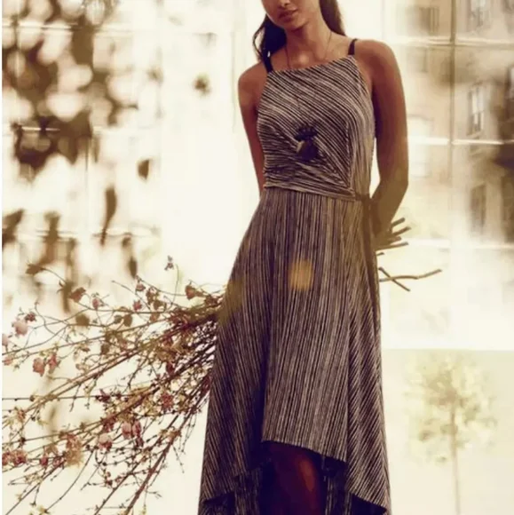 NWT sz L ANTHROPOLOGIE SALSOLA DRESS by Maeve, Cute & Comfy High Low Tie waist - Picture 1 of 10
